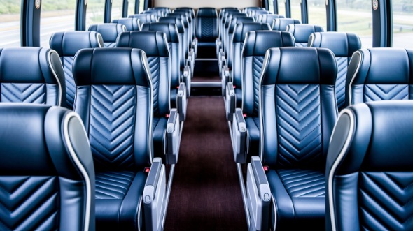 fayetteville 56 passenger charter bus inside