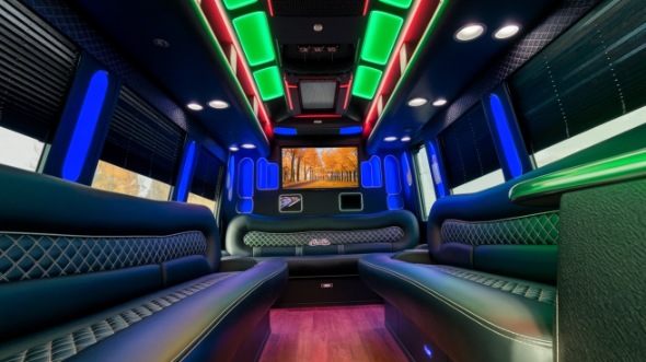 party bus rental interior